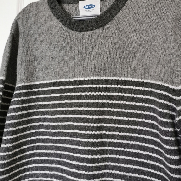 Knit Crewneck Sweater Large Striped - Picture 3 of 7